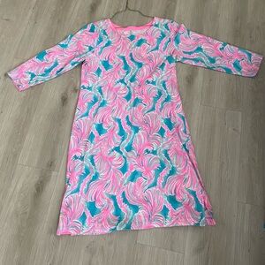 Lilly Pulitzer Pink and Blue Sheath Dress Resort Wear